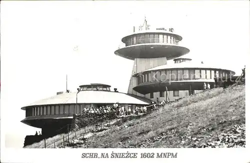 Schneekoppe Snezka Drehrestaurant Kat. Riesengebirge Krkonose