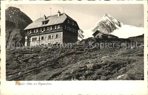 Krefelder Huette mit Kitzsteinhorn Kat. Kaprun