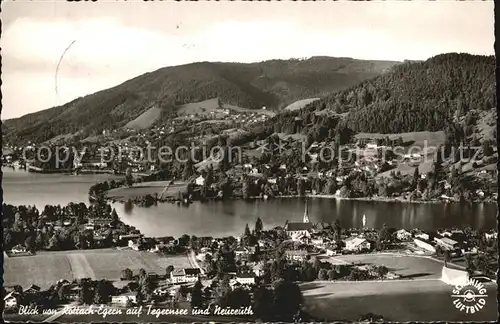 Rottach Egern mit Tegernsee und Neureuth Fliegeraufnahme Kat. Rottach Egern