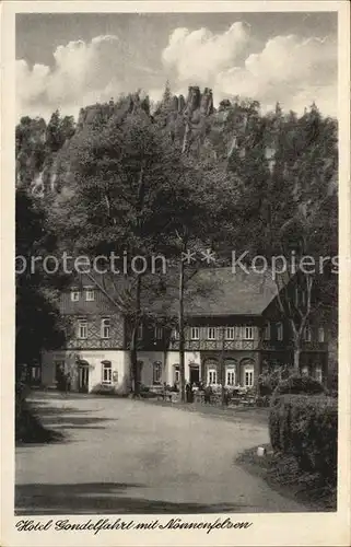 Jonsdorf Hotel Gondelfahrt mit Nonnenfelsen Kat. Kurort Jonsdorf