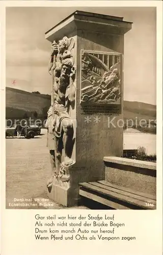 Echelsbach Denkmal an der Echelsbacher Bruecke Kat. Bad Bayersoien