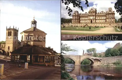Barnard Castle Teesdale The Market Cross and St Marys Parish Church Josephine and John Bowes Museum Castle and County Bridge Kat. Teesdale