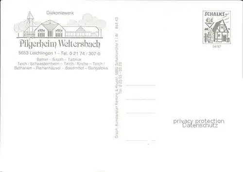 Leichlingen Rheinland Pilgerheim Weltersbach Diakoniewerk Teilansichten Kat. Leichlingen (Rheinland)