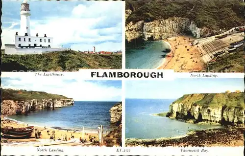 Flamborough The Lighthouse Aerial View North Landing Thornwick Bay Kat. East Riding of Yorkshire
