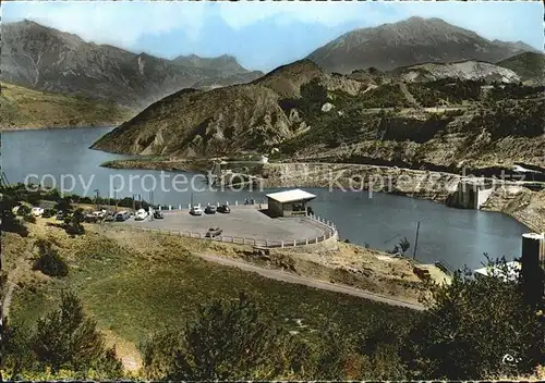 Serres Hautes Alpes Le Belvedere qui domine le Lac et le Barrage de Serre Poncon Kat. Serres