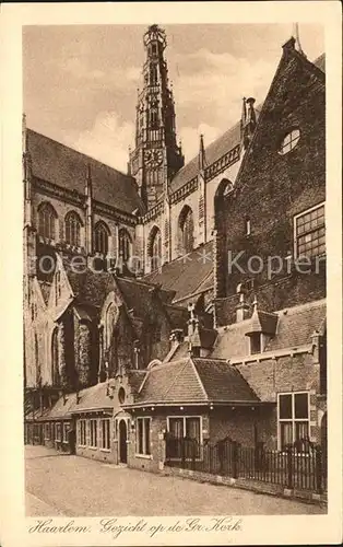 Haarlem Gezicht op de Grote Kerk Kirche Kat. Haarlem