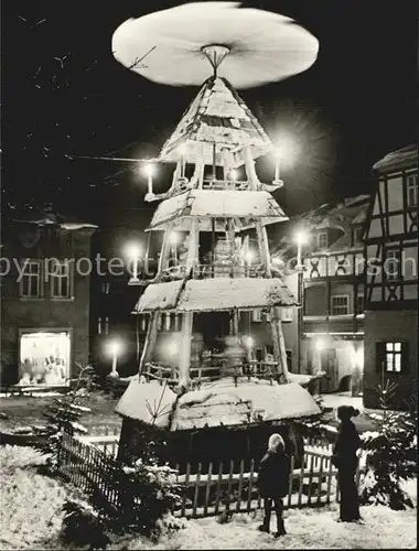 Zwoenitz Pyramide am Markt Weihnachtszeit Kat. Zwoenitz