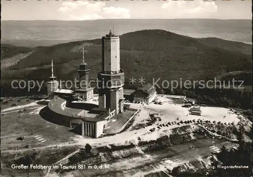 Grosser Feldberg Taunus Original Fliegeraufnahme Kat. Schmitten