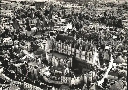 Loches Indre et Loire Chateau vue aerienne Collection Les Chateaux de la Loire Kat. Loches