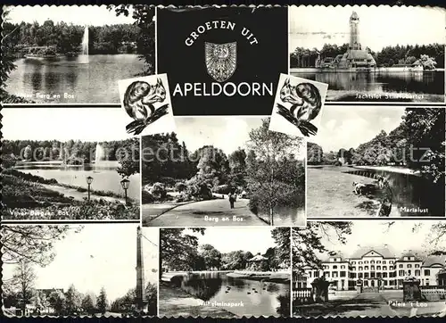 Apeldoorn Vijver Berg en Bos Jachtslot St Hubertus Marialust Paleis t Loo Wilhelminapark De Naald Kat. Apeldoorn