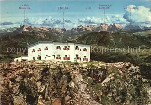 Bozen Suedtirol Rittnerhorn Haus mit Dolomiten Kat. Bozen Suedtirol