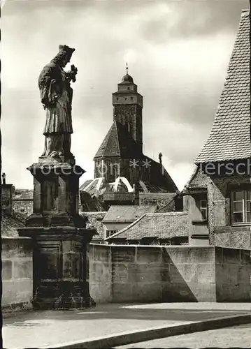 Bamberg Sankt Johann Nepomuk Rathausbruecke Obere Pfarre Kat. Bamberg