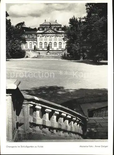 Fulda Orangerie und Schlossgarten Kat. Fulda