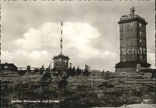 Brocken Wetterwarte und Sender Kat. Wernigerode