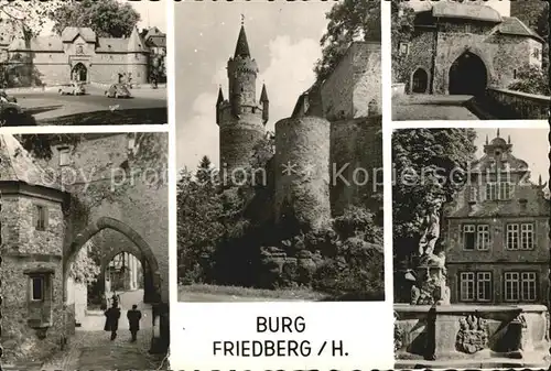 Friedberg Hessen Burg Friedberg Teilansichten Kat. Friedberg (Hessen)