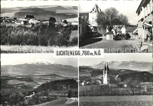 Lichtenegg Niederoesterreich Panorama Teilansicht Kirche Kat. Lichtenegg