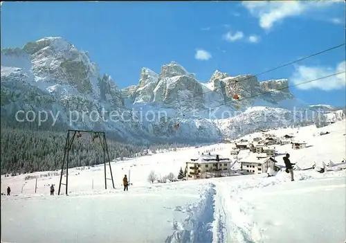 Colfosco Dolomiten Skigebiet Slepplift Kat. Corvara Bolzano