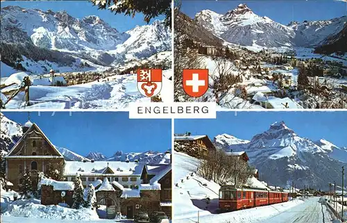 Engelberg OW Panorama Teilansicht Bahn Kat. Engelberg