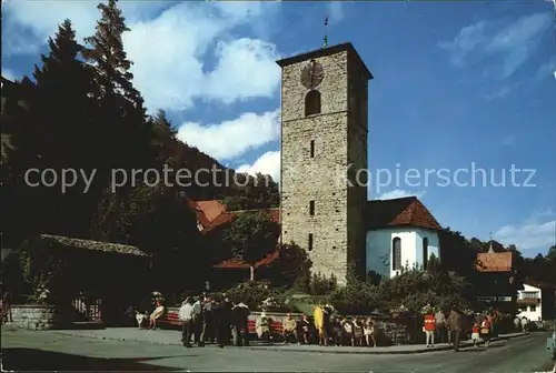 Adelboden Dorfstrasse mit Kirche Kat. Adelboden