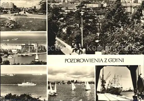 Gdynia Pommern Segelboote Stadtansichten Kat. Gdynia