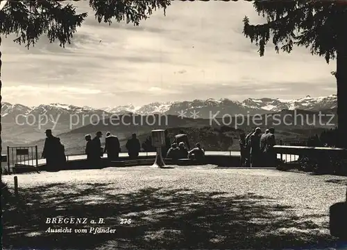 Bregenz Vorarlberg Blick vom Pfaender Kat. Bregenz