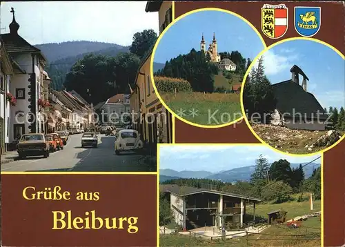 Bleiberg Ortspartie KIrche Kat. Villach