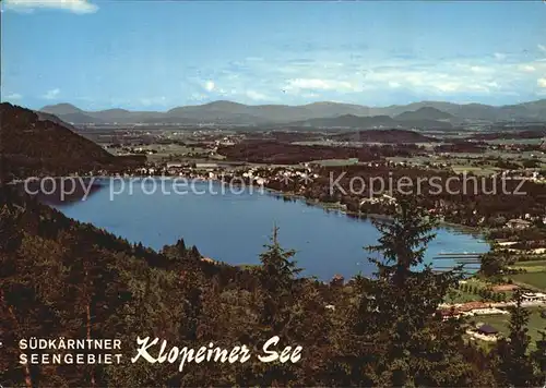 Klopeinersee Blick vom Georgiberg mit Unterberg und Seelach Kat. Oesterreich