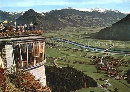 Kanzelkehre Tirol Blick auf Wiesring Inntal Autobahn Zillertal Kat. Wiesing Schwaz