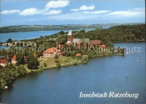 Ratzeburg Fliegeraufnahme Inselstadt Dom und Heimatmuseum Kat. Ratzeburg