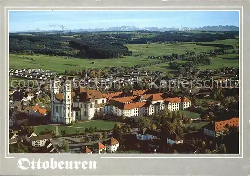 Ottobeuren mit Mieminger Hochgebirge und Allgaeuer Alpen Kat. Ottobeuren