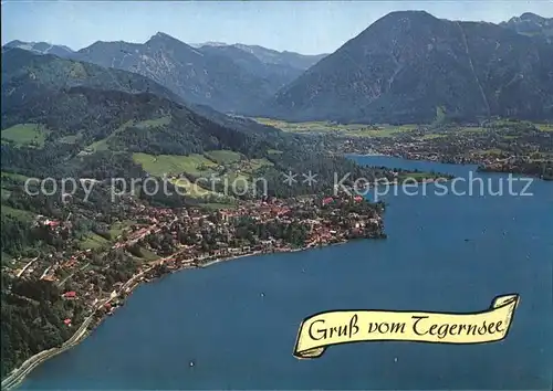 Tegernsee mit Wallberg Fliegeraufnahme Kat. Tegernsee