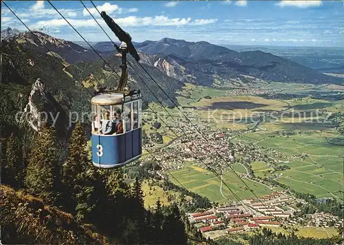 Oberammergau mit Kofel und Laberbergbahn Kat. Oberammergau