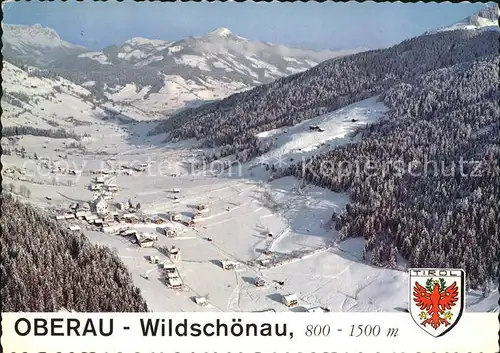 Oberau Tirol Fliegeraufnahme Kat. Wildschoenau