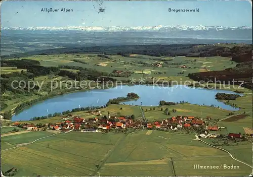 Illmensee Fliegeraufnahme Allgaeuer Alpen Bregenzerwald Kat. Illmensee