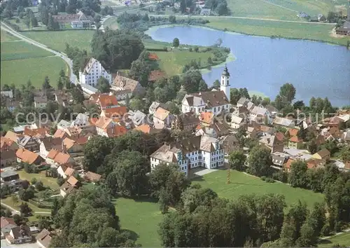 Kisslegg Zellersee Neues und Altes Schloss Pfarrkirche Fliegeraufnahme Kat. Kisslegg
