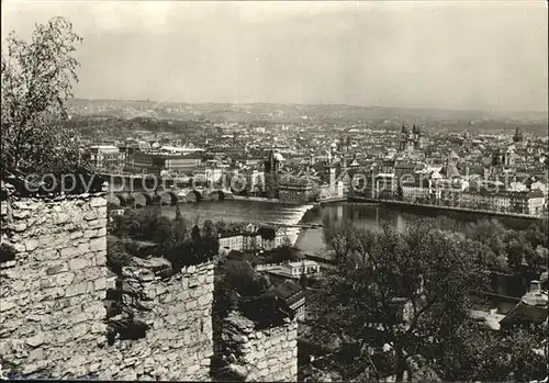 Praha Prahy Prague Blick von Hungermauer zur Stadt Kat. Praha