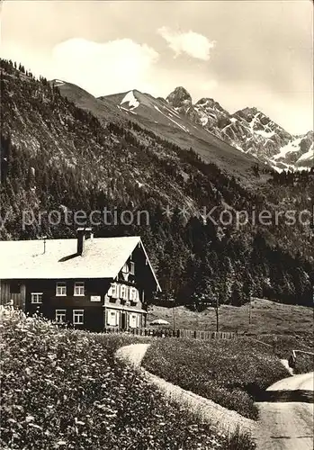 Oberstdorf Birgsautal Cafe Pension Anatstein Kat. Oberstdorf