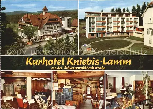 Lamm Kniebis Kurhotel Schwarzwaldhochstrasse Kat. Freudenstadt