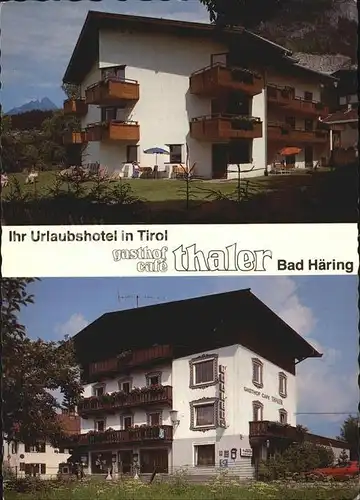 Bad Haering Tirol Gasthof Thaler Kat. Bad Haering