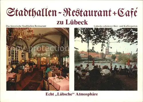 Luebeck Stadthallen Restaurant Cafe Kat. Luebeck