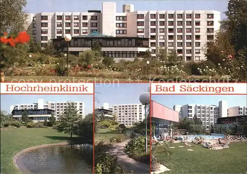 Bad Saeckingen Hochrheinklinik Park Schwimmbad Kat. Bad Saeckingen