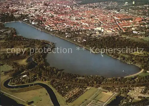 Hannover Stadt mit Maschsee Fliegeraufnahme Kat. Hannover