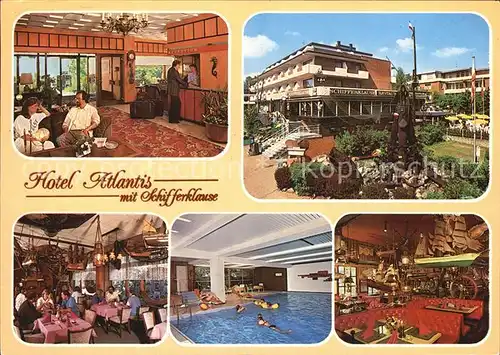 Timmendorfer Strand Hotel Atlantis mit Schifferklause Gastraum Hallenbad Kat. Timmendorfer Strand