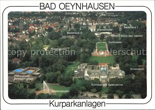 Bad Oeynhausen Kurparkanlagen Fliegeraufnahme Kat. Bad Oeynhausen