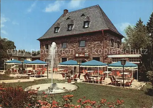 Rengsdorf Zur Waldburg Cafe Restaurant Terrasse Fontaene Kat. Rengsdorf