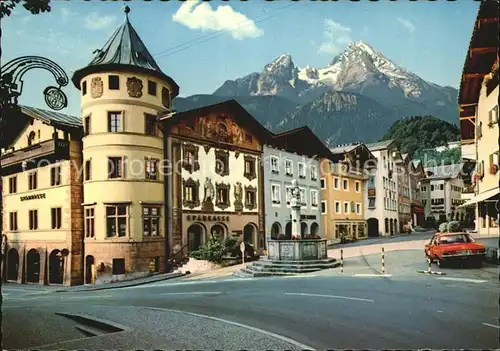 Berchtesgaden Marktplatz mit Watzmann Kat. Berchtesgaden