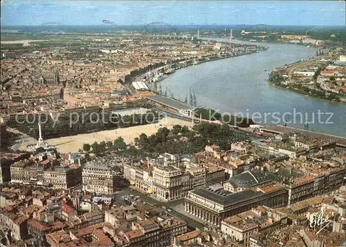 Bordeaux Vue generale aerienne du Grand Theatre et la Place des Quinconces Le Port Kat. Bordeaux