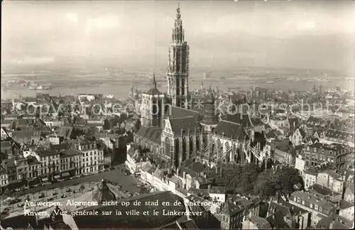 Antwerpen Anvers Vue generale sur la ville et le Linkeroever Kat. 