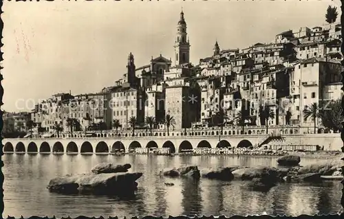 Menton Alpes Maritimes La Vieille Ville et la Plage Kat. Menton