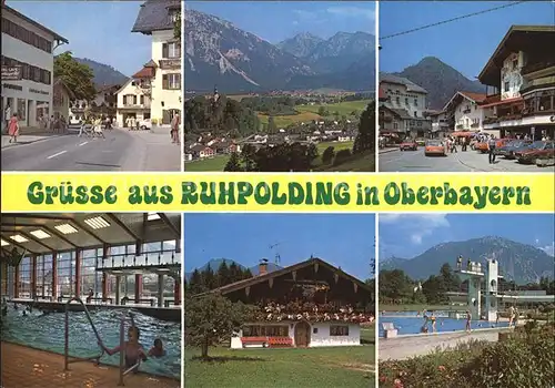 Ruhpolding Schwimmbaeder Ortspartie Kat. Ruhpolding